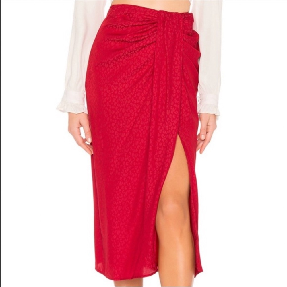 REVOLVE L’Academie Red Leopard Skirt | Maryam